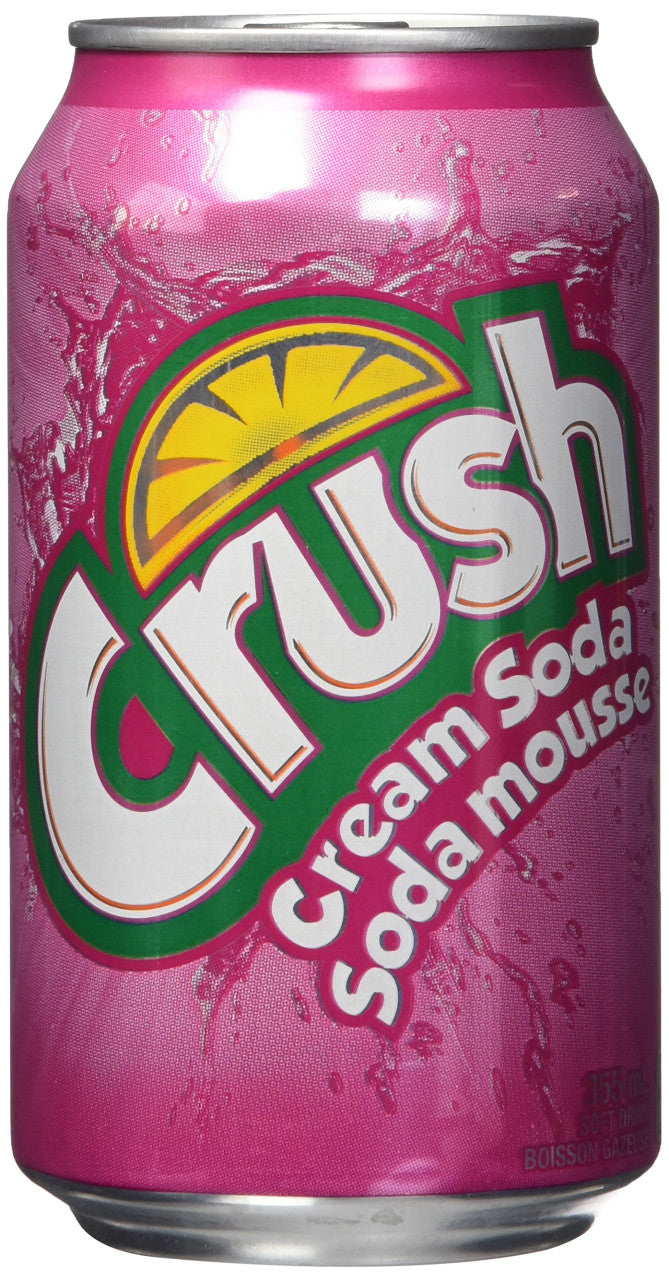 Crush Cream Soda Soft Drink 12 Cans 355ml/12 fl. oz.,{Imported from Canada}