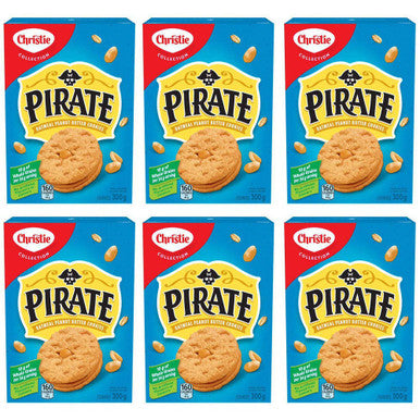 Christie Pirate Oatmeal Peanut Butter Cookies 300g/10.6oz, 6-Pack {Imported from Canada}