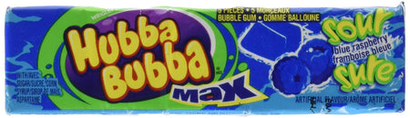 Hubba Bubba Max Sour Blue Raspberry (Pack of 18) {Imported from Canada}