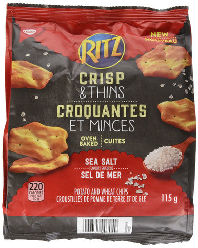 Ritz Crisp & Thins Sea Salt Baked Potato and Wheat Chips, 115g/4oz (Imported from Canada)