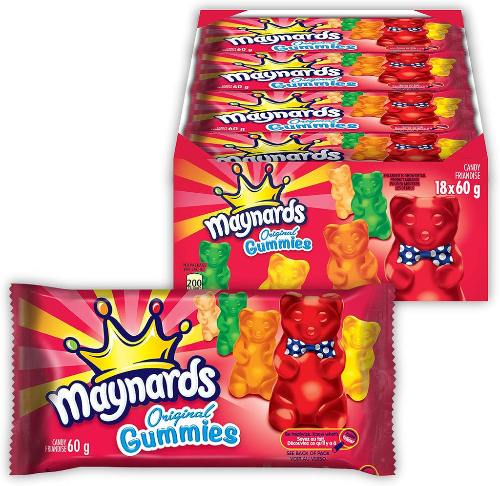 Maynard's Original Gummies - 18 Pack (60g / 2.1oz per pack) - Box