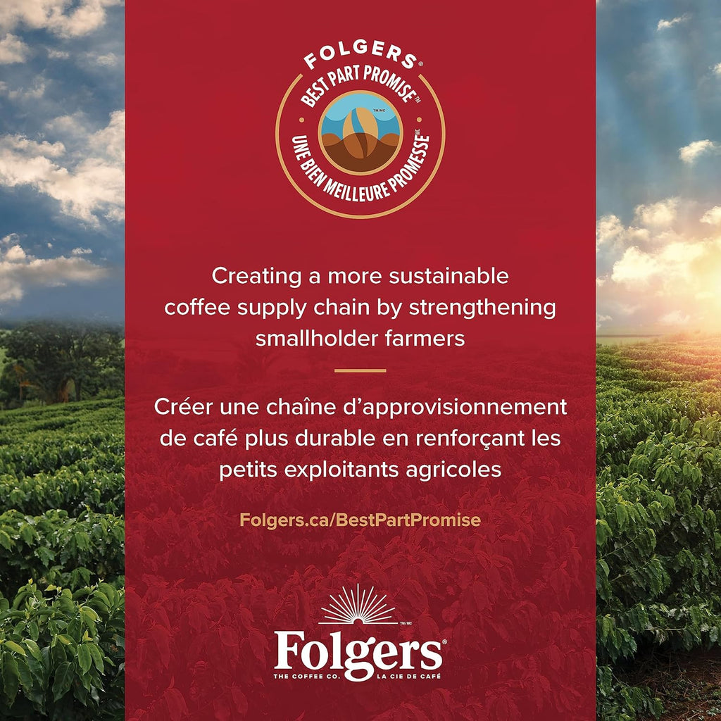 Folgers, 1850 Pioneer Blend, Whole Bean Coffee, 340g/12oz. - Folgers Promise