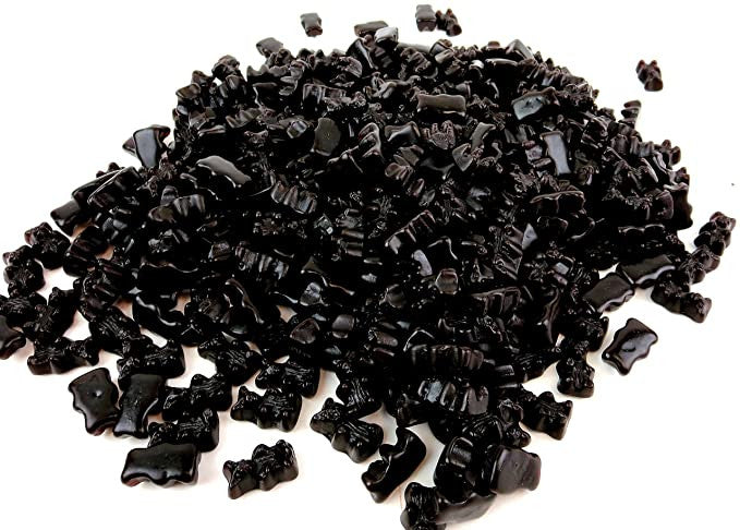 Huer Licorice Bears Gummy Candy, 120g/4.2 oz., Peg Bag, {Imported from Canada}