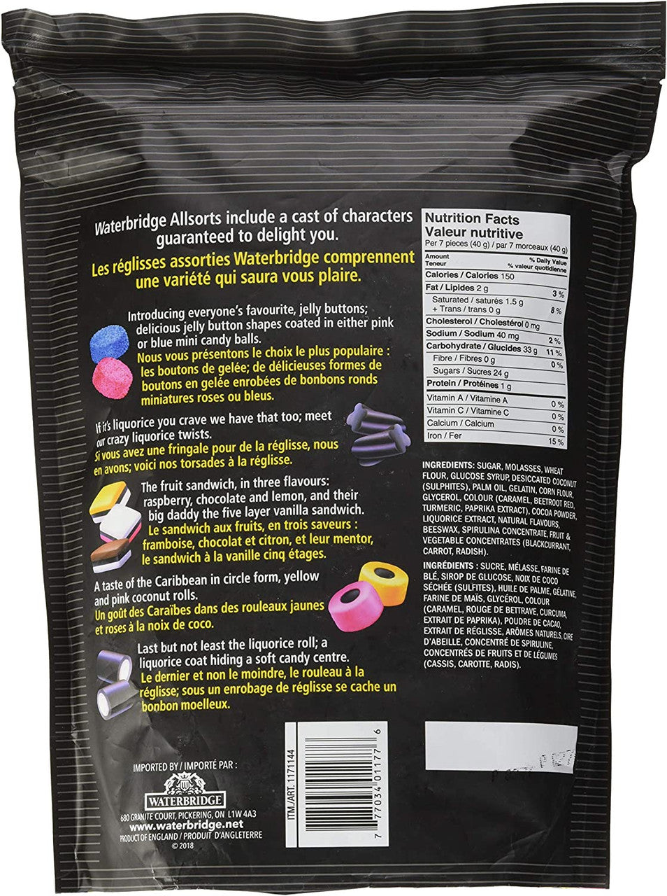 Waterbridge Allsorts Candy, 1.2kg/2.6 lbs., Bag {Imported from Canada}