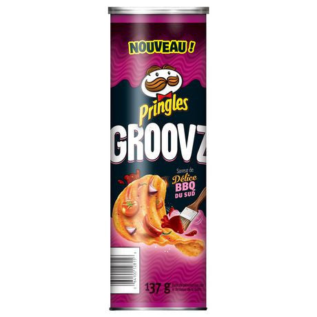 Pringles Groovz Tangy Southern BBQ Chips, 137g/4.8oz (8 Pack) (Imported from Canada)