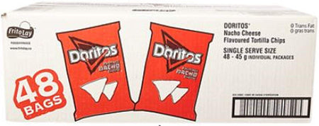 Doritos Nacho Cheese, Vending Chips (48x45g) {Imported from Canada}