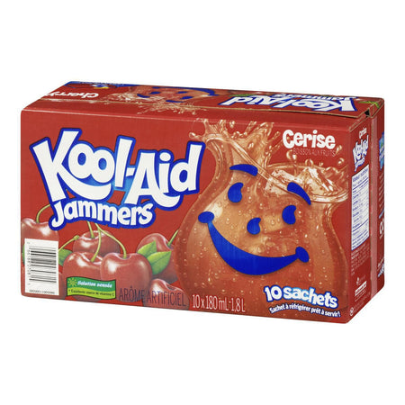 KOOL-AID Jammers Cherry Juice, 10ct, 180ml, {Imported from Canada}