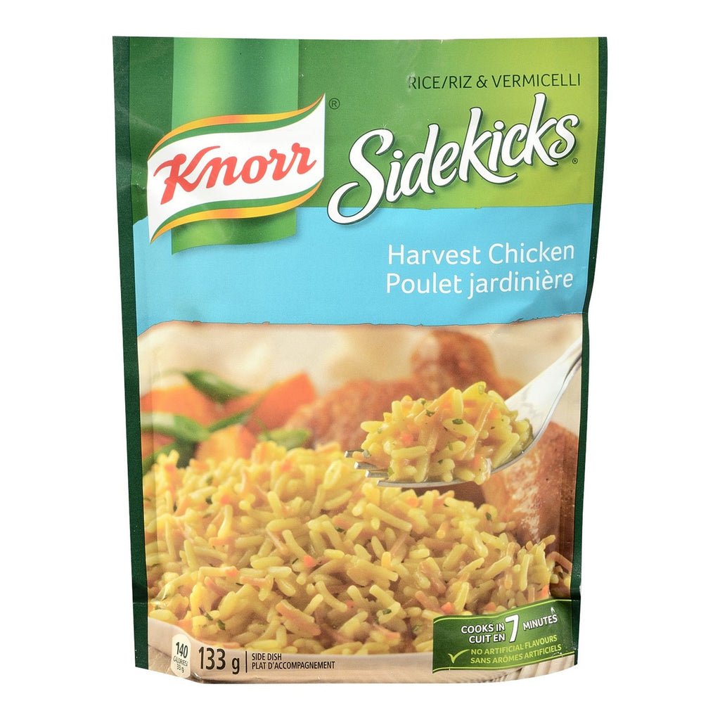 Knorr Sidekicks, Harvest Chicken Rice, Side Dishes, 133g/4.7oz., 8ct, {Imported from Canada}