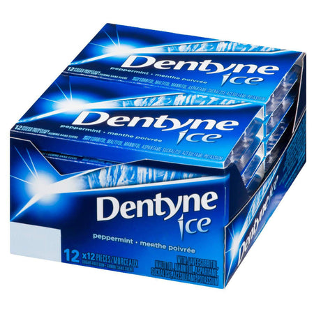 Dentyne Ice Bubble Gum, Peppermint, 12 Count {Imported from Canada}