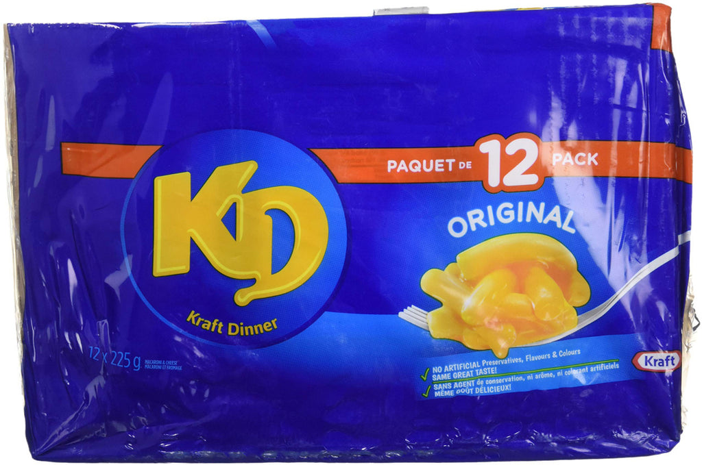 Kraft Dinner Original Macaroni & Cheese 225g x (12pk) {Imported from Canada}