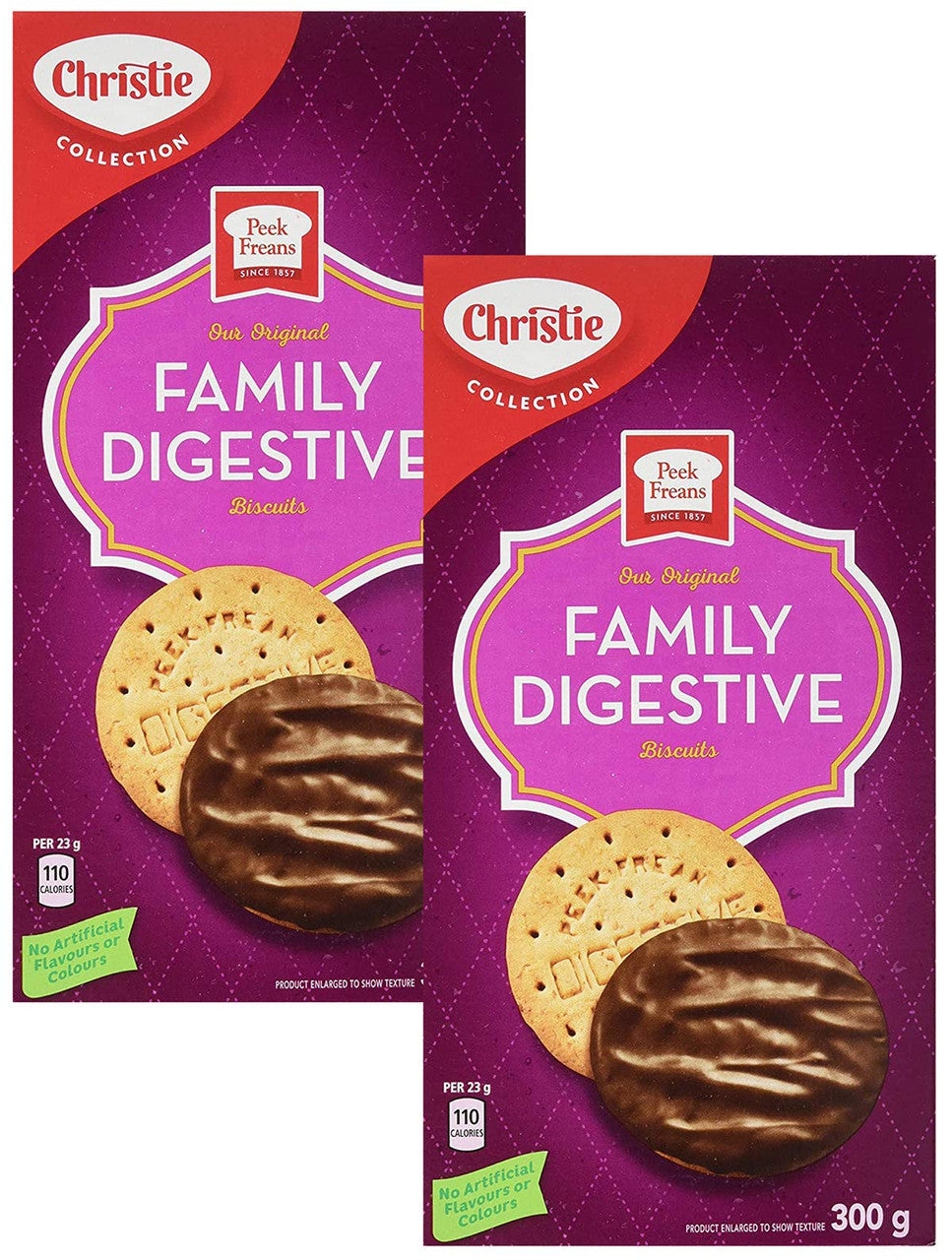 Christie Peek Frean Family Digestive cookies, 300g/10.6 oz, (Pack of 2) {Imported from Canada}