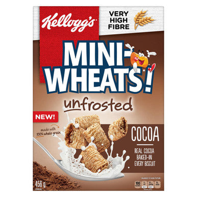 Kellogg's Mini-Wheats! Unfrosted Cocoa Cereal, 456g/16 oz., {Imported from Canada}