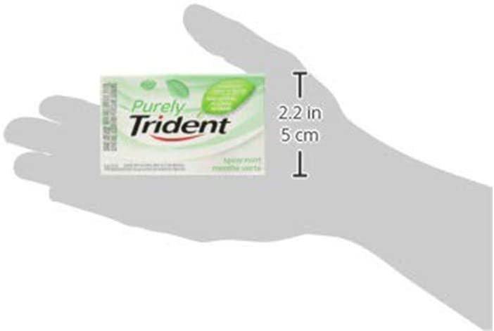 Purely Trident Spearmint Chewing Gum, 12ct x 14pcs, (Pack of 3) {Imported from Canada}