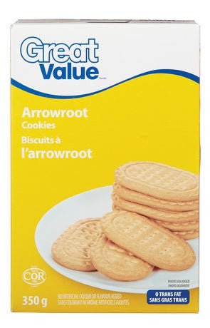 Great Value Arrowroot Cookies, 350g/12.3oz., Box, {Imported from Canada}