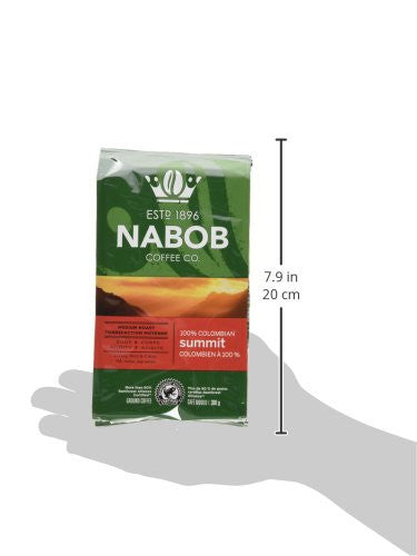 Nabob Ground Coffee, 100% Colombian Summit Medium Roast, 300g {Imported from Canada}