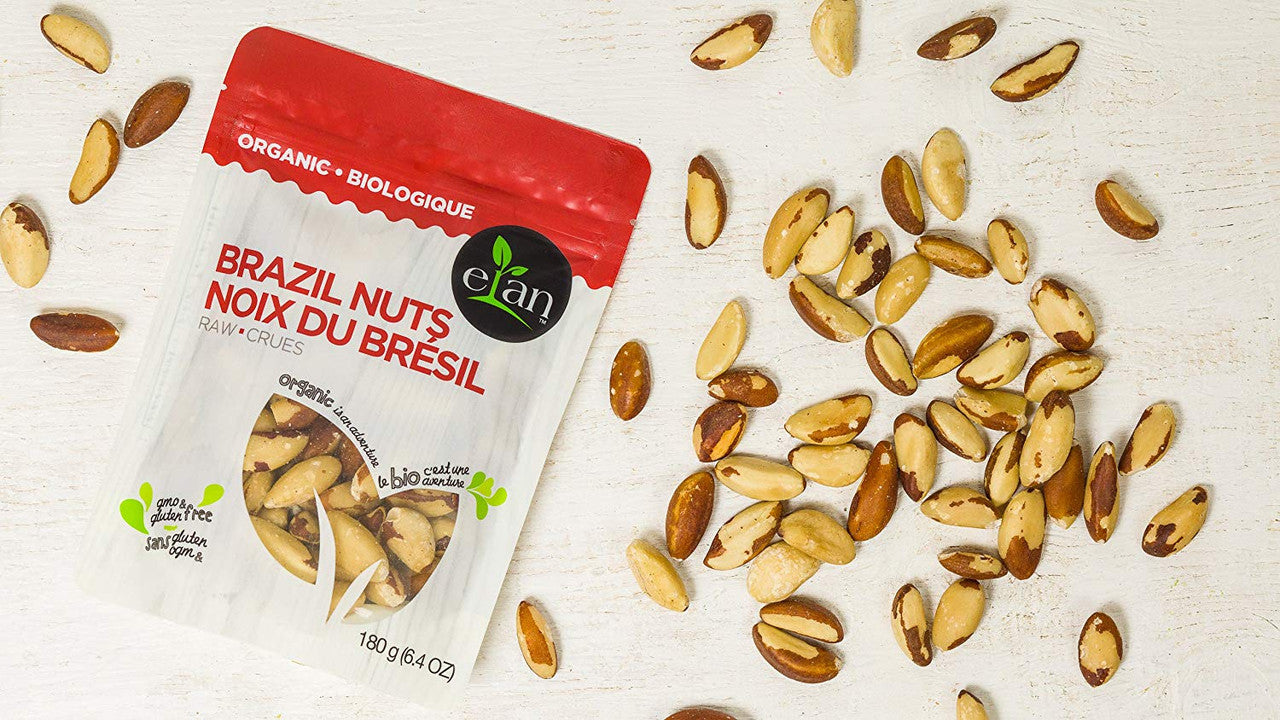 ELAN Organic Raw Brazil Nuts, 185g/6.5oz., {Imported from Canada}