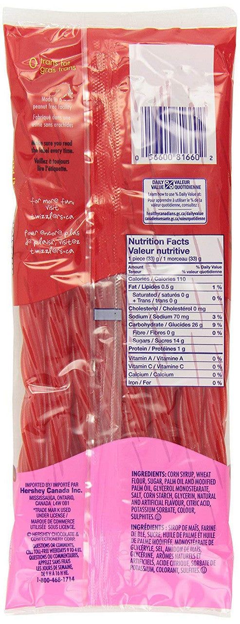 TWIZZLERS Licorice Candy, Cherry Pull N' Peel, Party Pack, 396 Gram