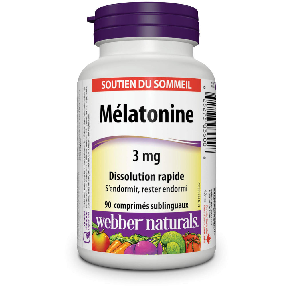 Webber Melatonin 3 mg (Easy Dissolve) {Imported from Canada}