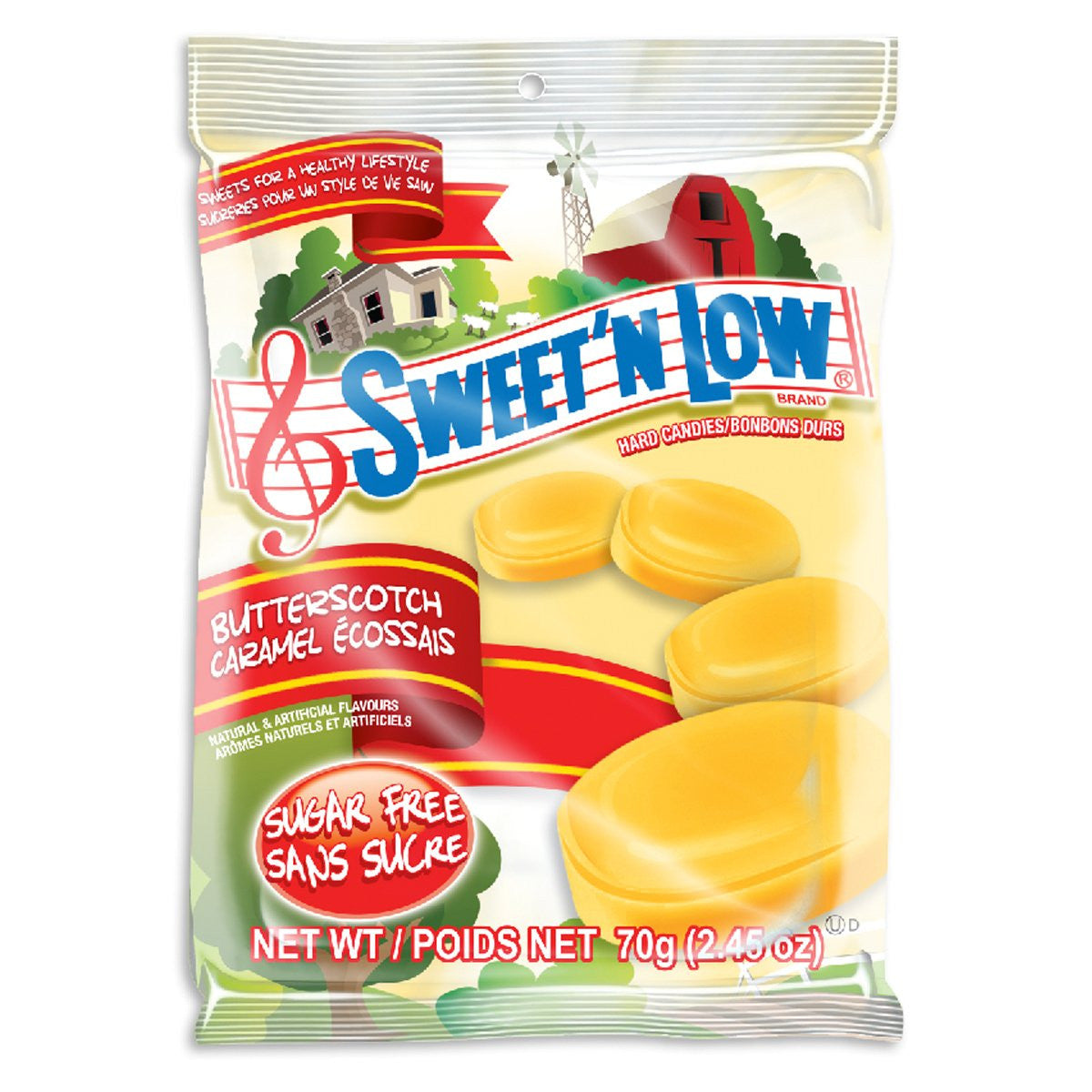 Sweet'n Low, Butterscotch Sugar Free Hard Candies, 70g/2.5oz. {Imported from Canada}