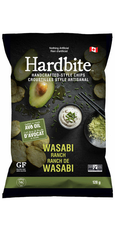Hardbite Wasabi Ranch baked in Avocado Oil Chips, 128g/4.5 oz., {Imported from Canada}