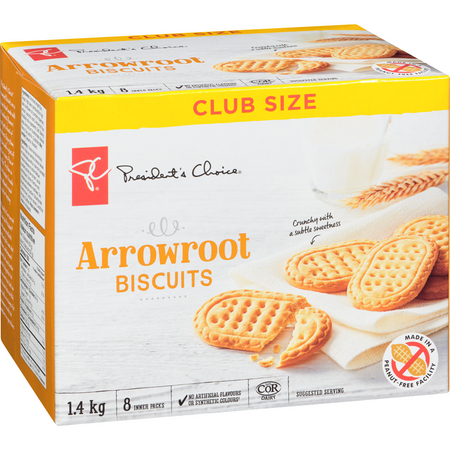 PC Arrowroot Cookies, Club Pack, 1.40 kg/3.1 lb Box, {Imported from Canada}