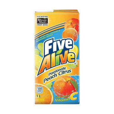 Five Alive Passionate Peach Citrus Juice Box, 1 Liter/33.8 fl. oz., 12-Pack {Imported from Canada}