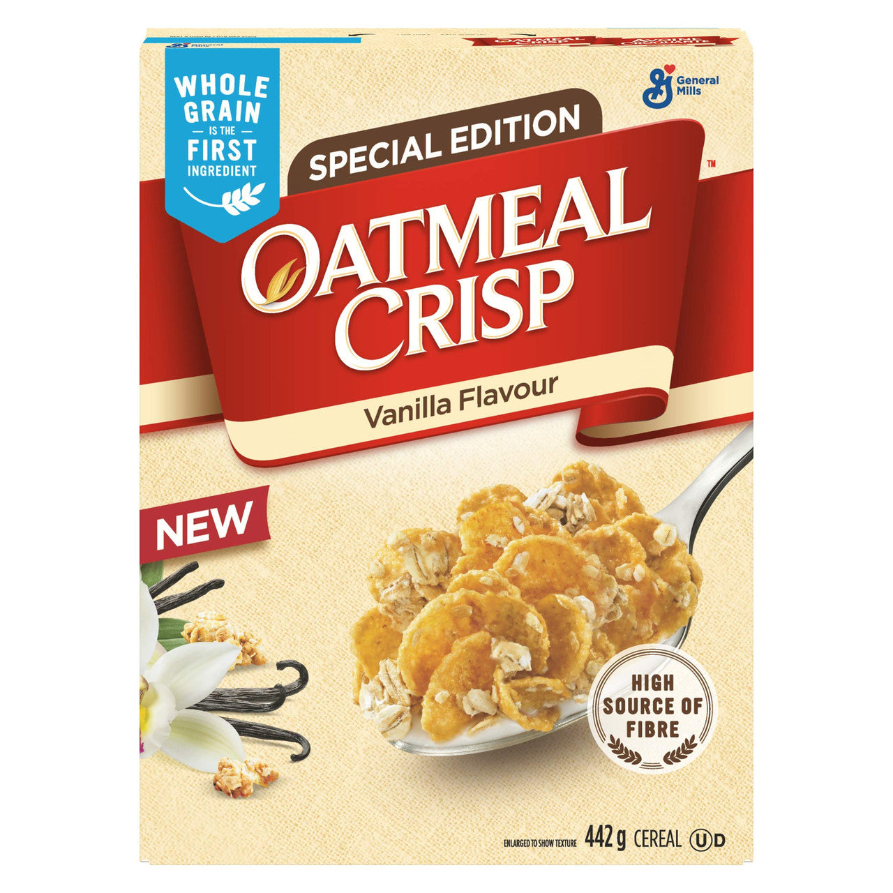 Oatmeal Crisp Vanilla Cereal Special Edition, 442g/15.6 oz., {Imported from Canada}