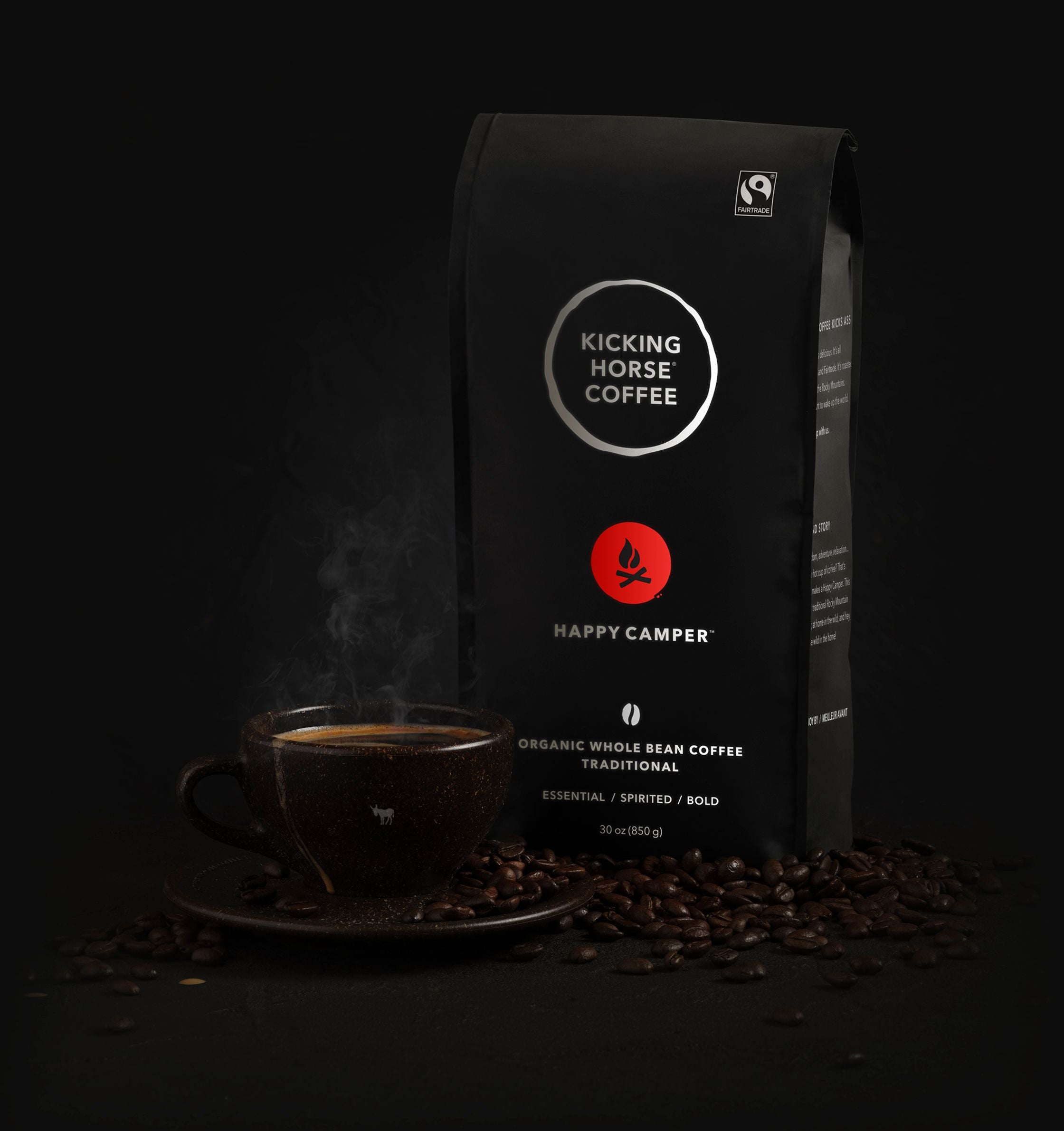 Kicking Horse Organic Happy Camper Whole Bean Coffee, 2.2 lbs./1 kg