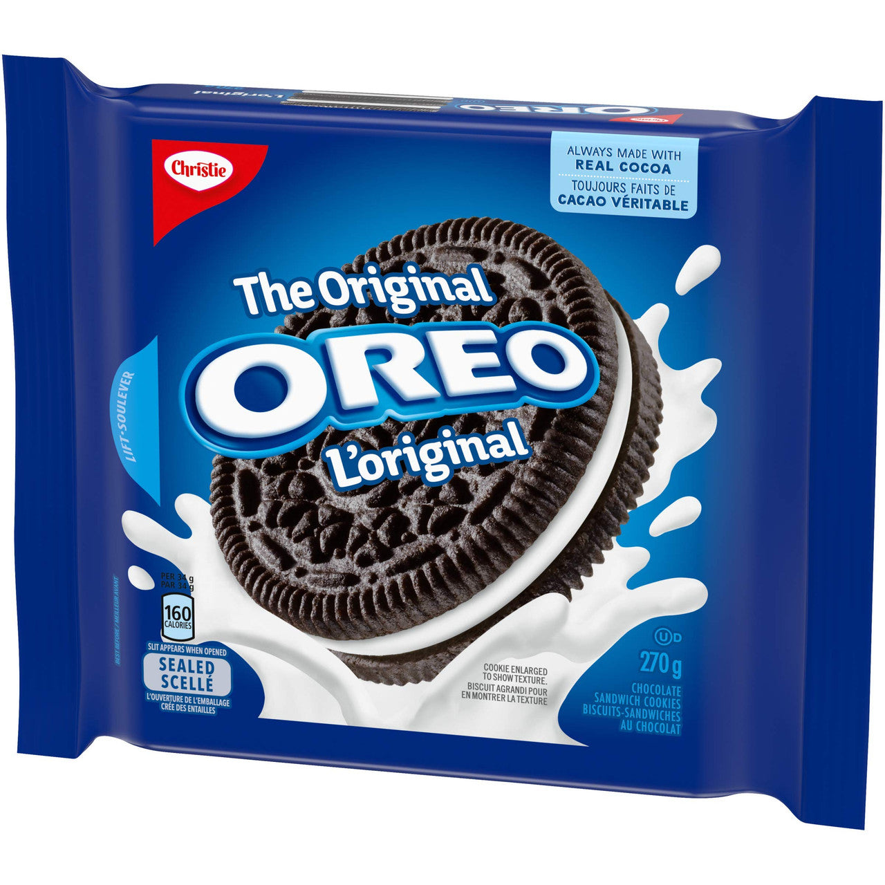 Christe Oreo Original Cookies, 270g/9.5 oz., Bag, {Imported from Canada}