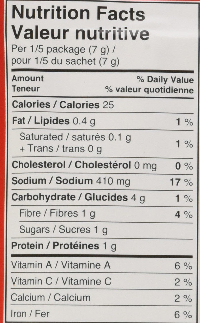 Club House 25% Less Salt, Gluten-Free, Taco Seasoning Mix, 35g/1.2oz., {Imported from Canada}