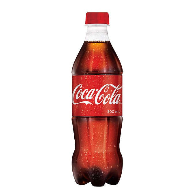 Canadian Coca-Cola Made with Real Sugar! 500ml/16.9 fluid ounces, per ...