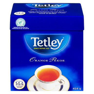 Tetley Tea, Orange Pekoe - 144 Count Tea Bags (Imported from Canada}