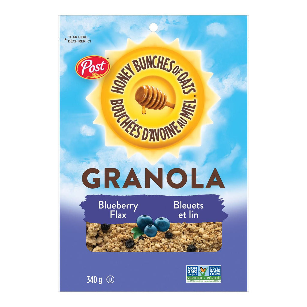 Post Honey Bunches of Oats Granola, Blueberry Flax, 340g/12 oz. Bag