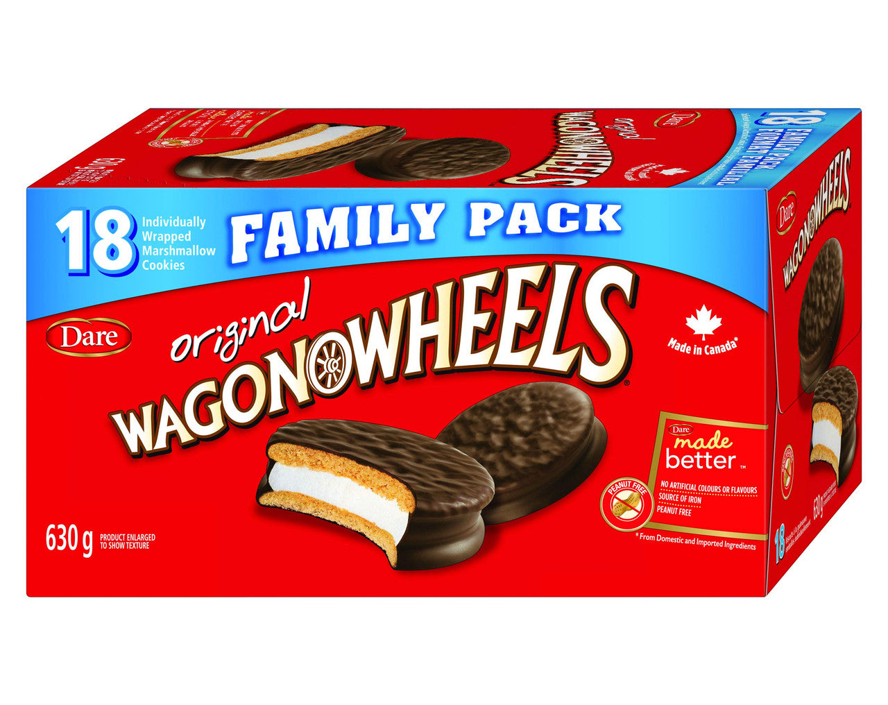 Dare Wagon Wheels Original Cookies, 630g/22.2 oz., Box, 18 pack {Imported from Canada}