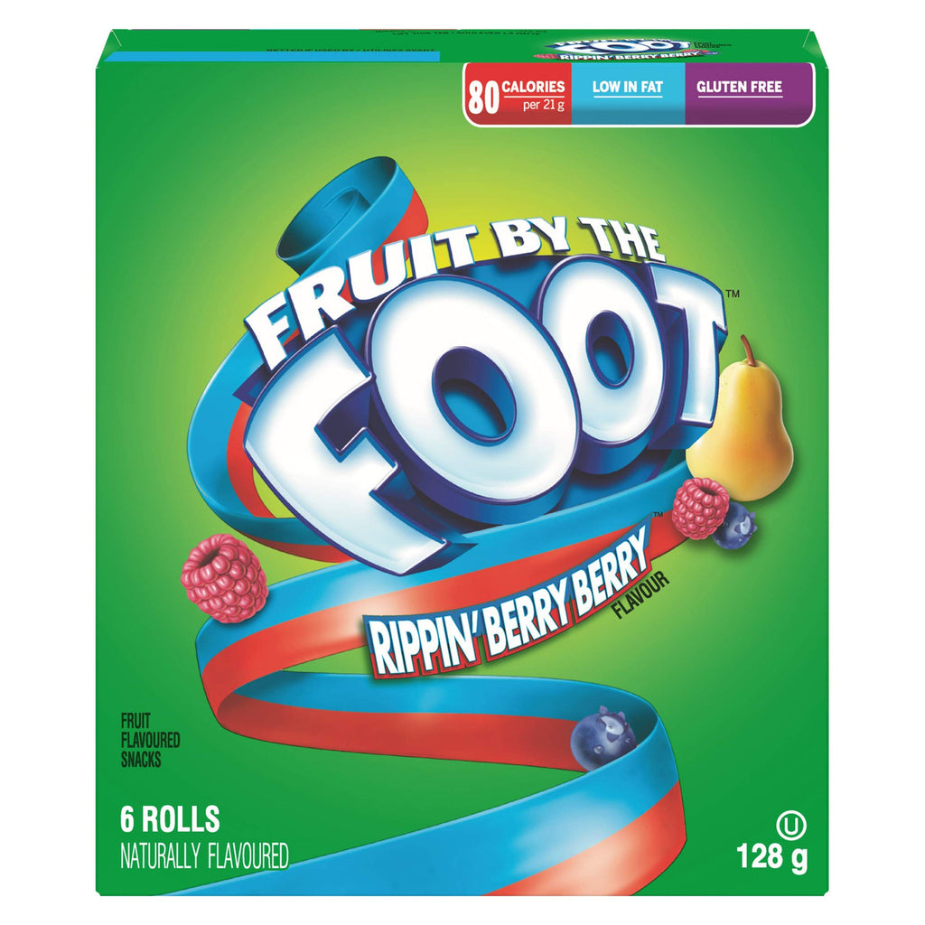 Betty Crocker Fruit by The Foot Rippin Berry Berry, 6ct, 128g/4.5oz,(Imported from Canada)