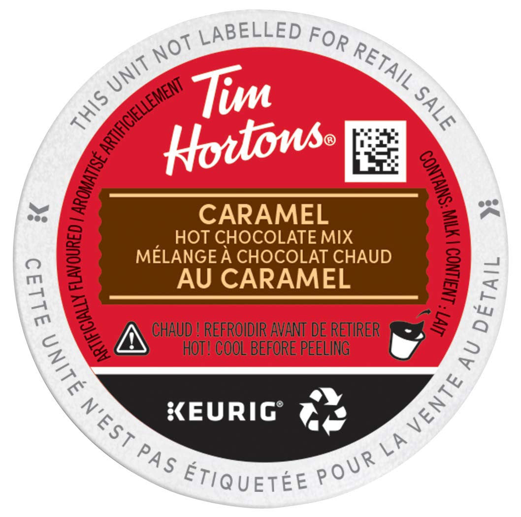 Tim Hortons Caramel Hot Chocolate, Single Serve Keurig Certified K-Cup Pods for Keurig Brewers, 10 Count