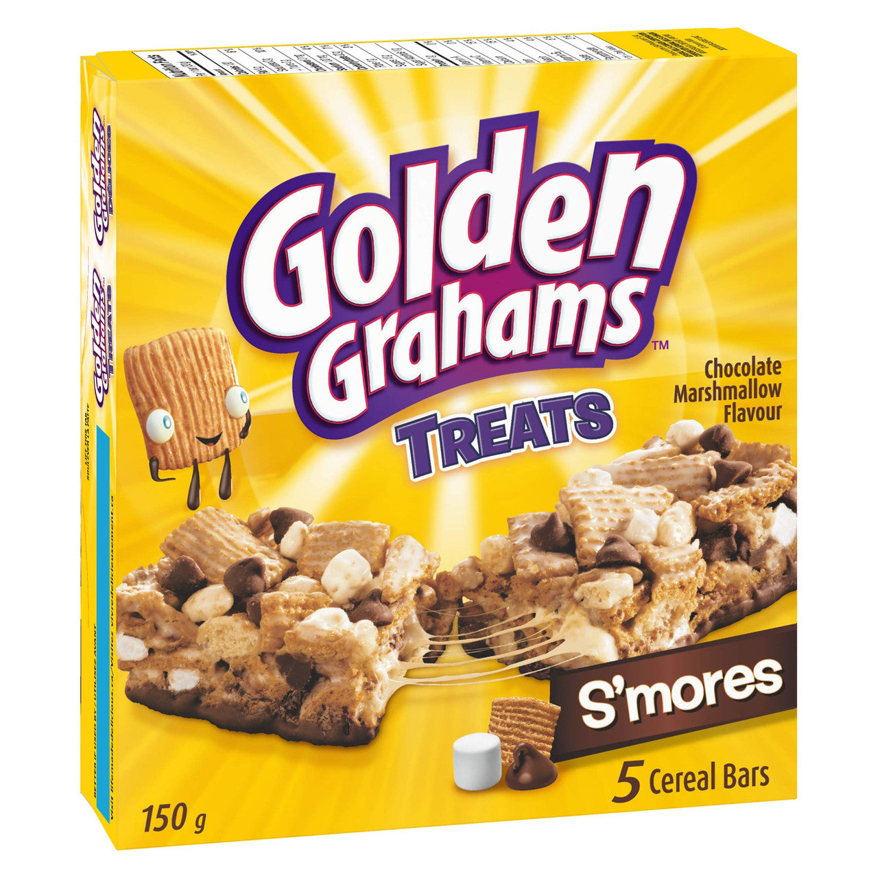 Golden Grahams Chocolate Marshmallow S'mores Cereal Bars, 5ct, 150g,