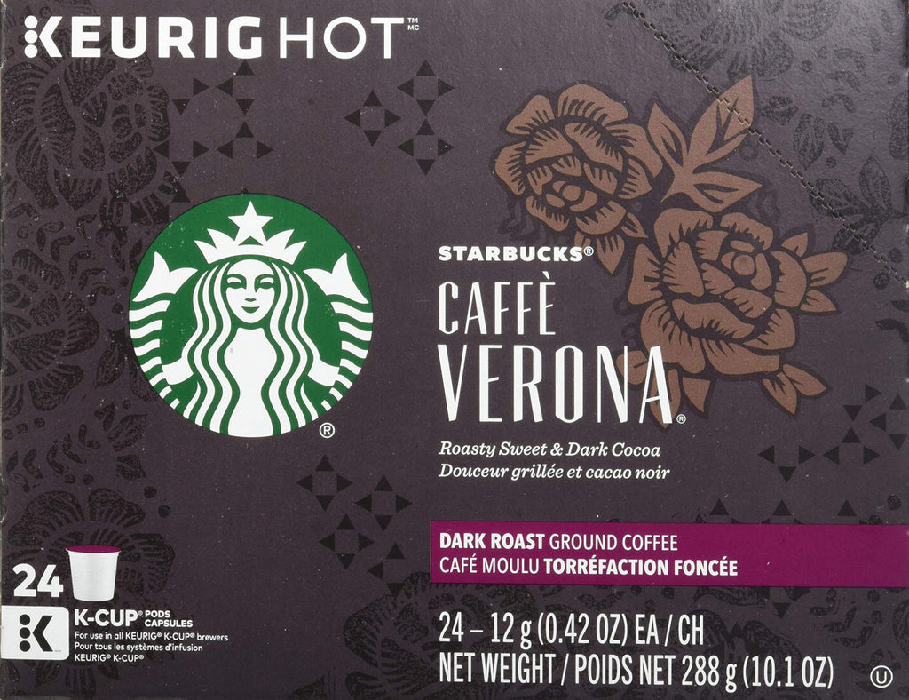 Starbucks Caffe Verona Coffee 96 K Cups Packs {Imported from Canada}