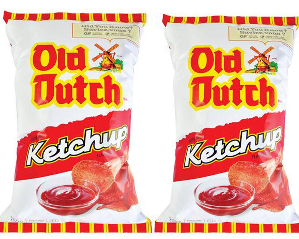 Canadian Old Dutch Potato Chips, Ketchup, Large Family size - 2-Pack {Imported from Canada}