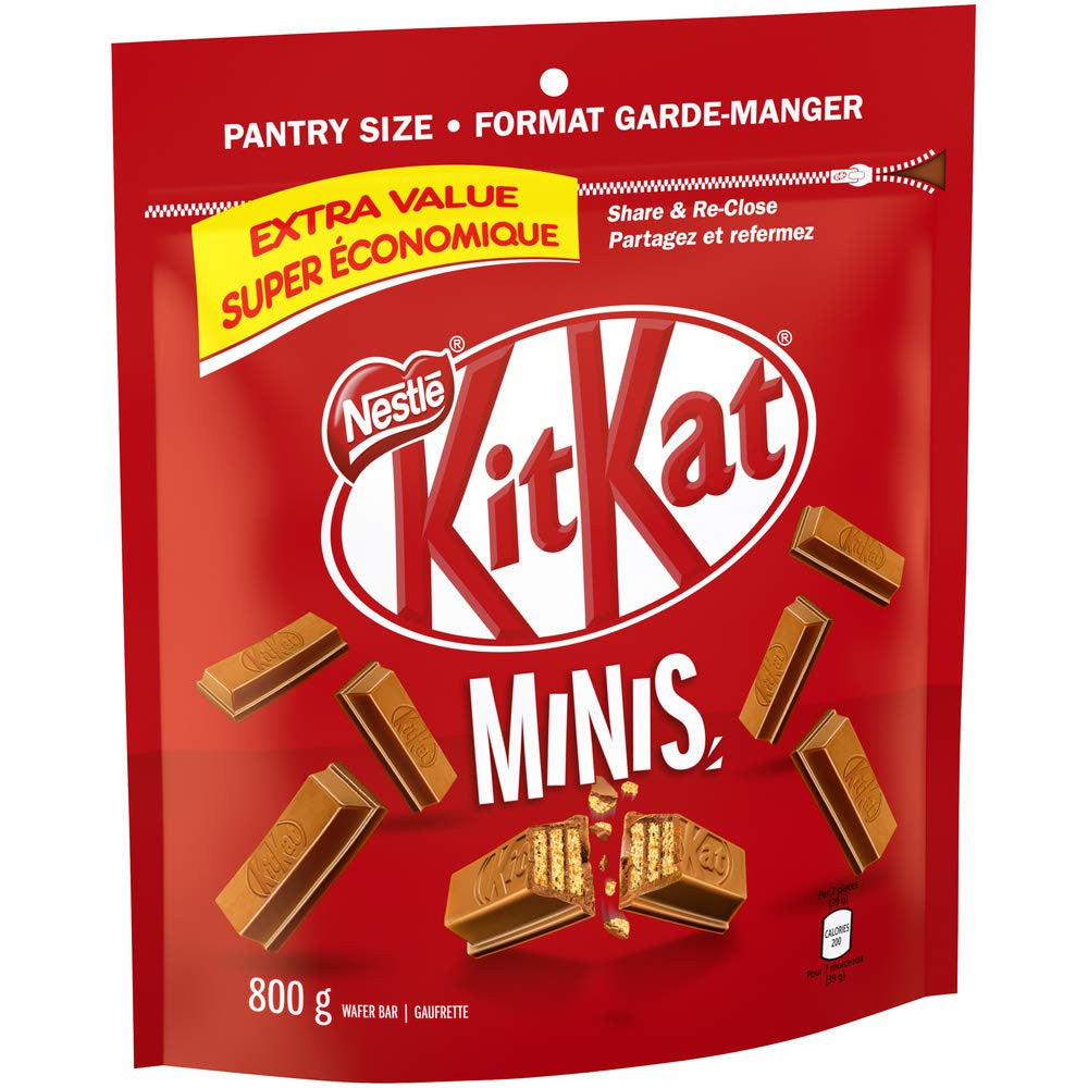 Nestle Kitkat Chocolate Minis Extra Value Pantry Size 800g/28 oz., {Imported from Canada}