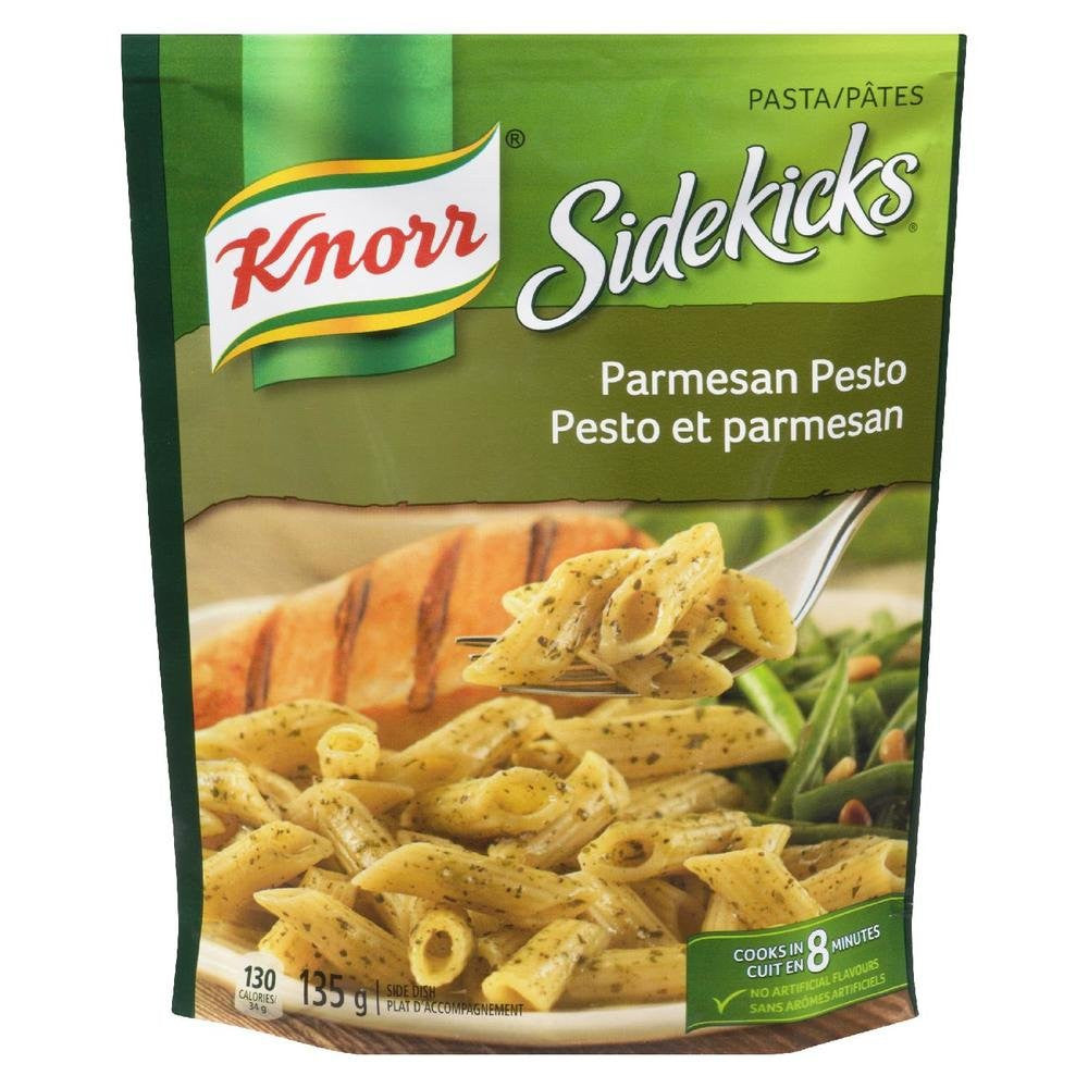 Knorr Sidekicks, Parmesan Pesto Pasta, Side Dish, 135g/4.8oz., 8ct,{Imported from Canada}