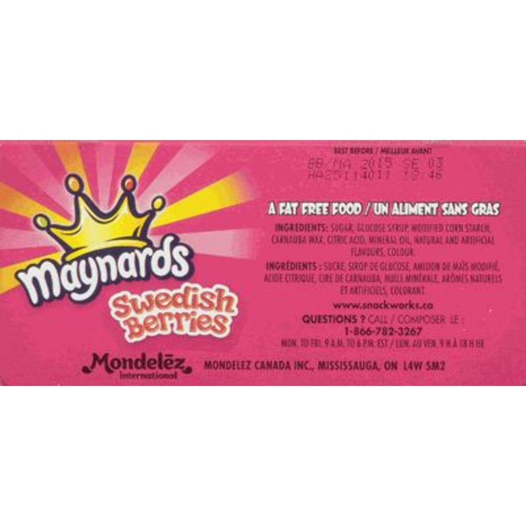 Maynards Swedish Berries Gummy Candy, 64g/2.2oz., 18 Pack {Imported from Canada}