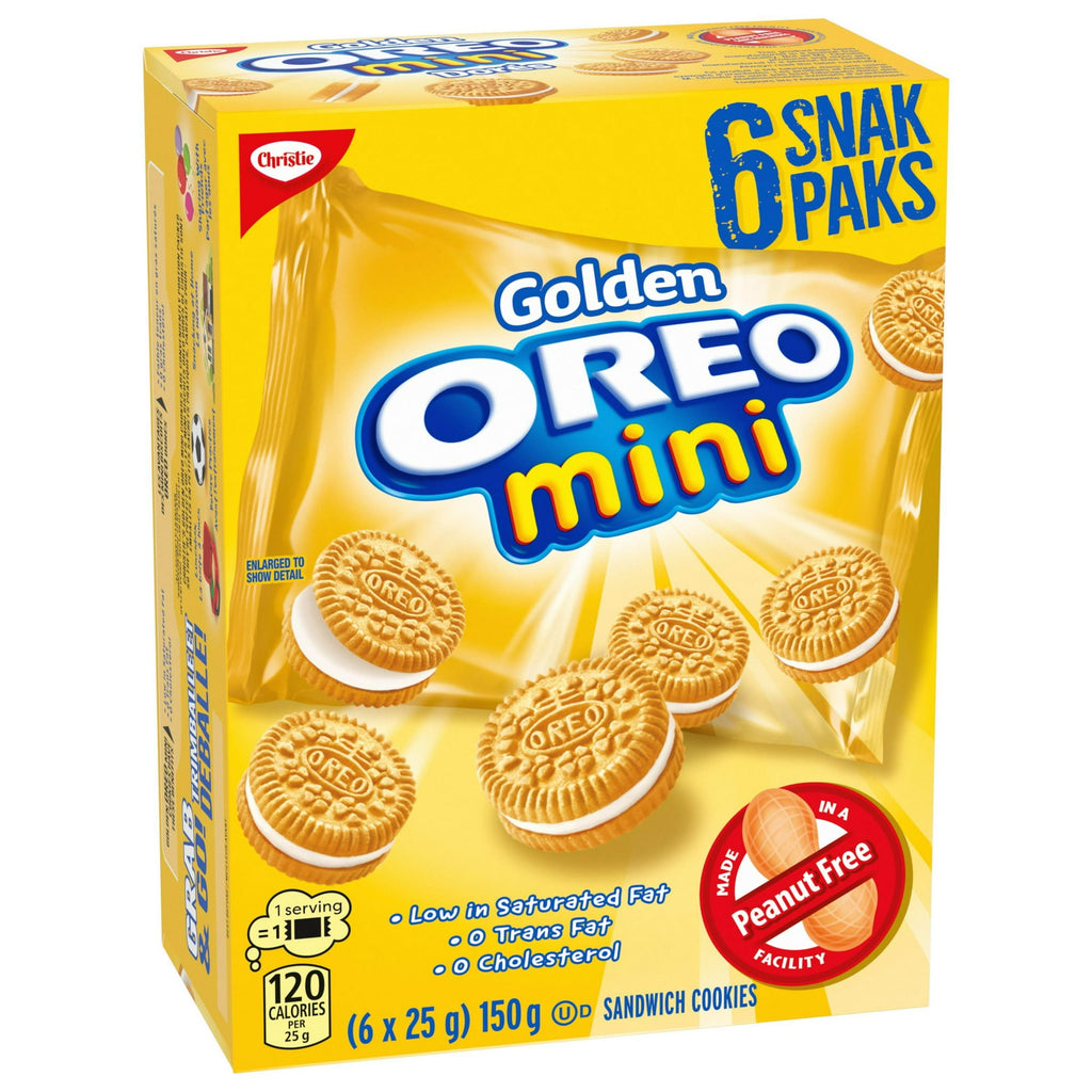 Oreo Golden Mini Cookies, (6 Pouches), 150g/5.3 oz