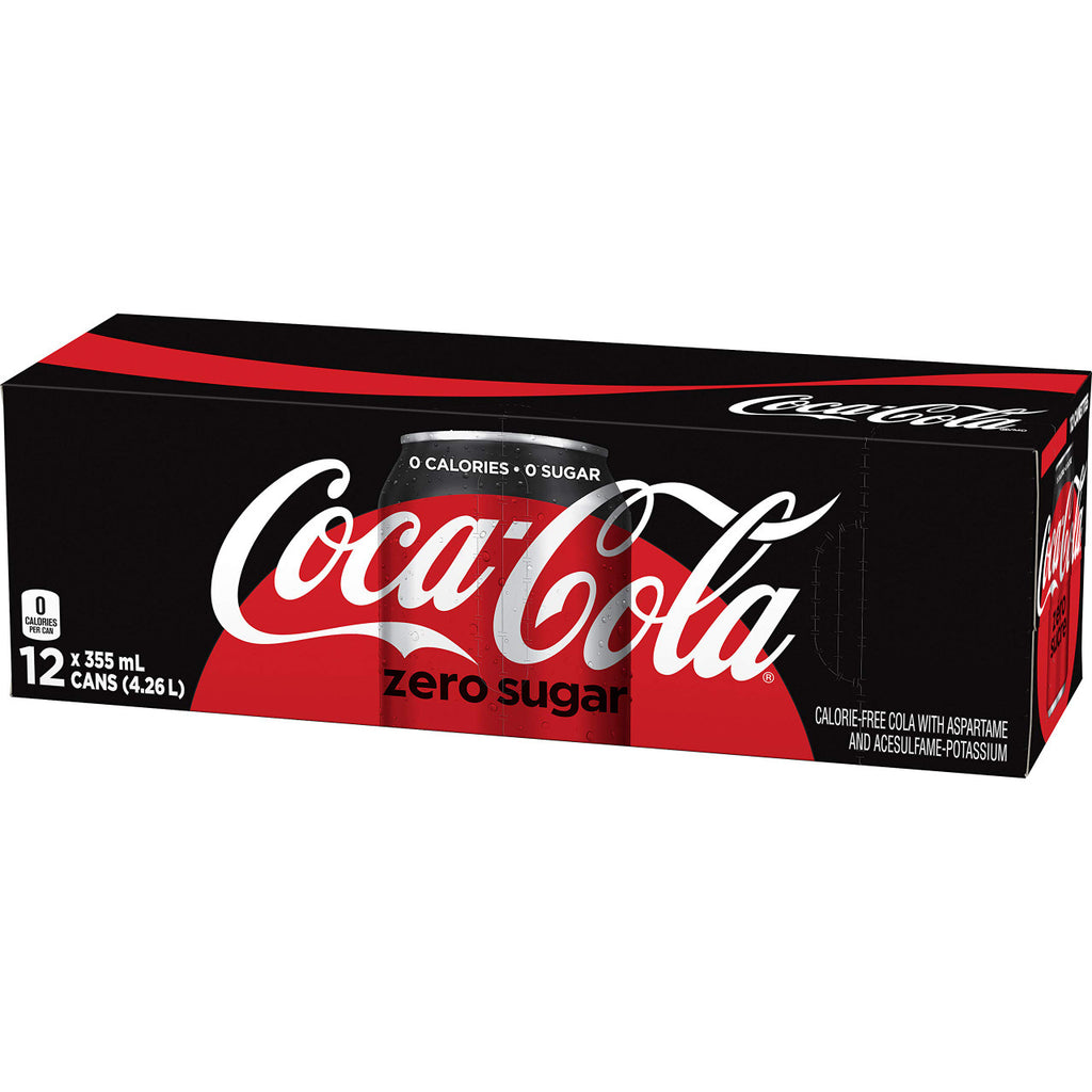 Coca-Cola Zero Sugar, 355mL cans, 12ct, Imported from Canada