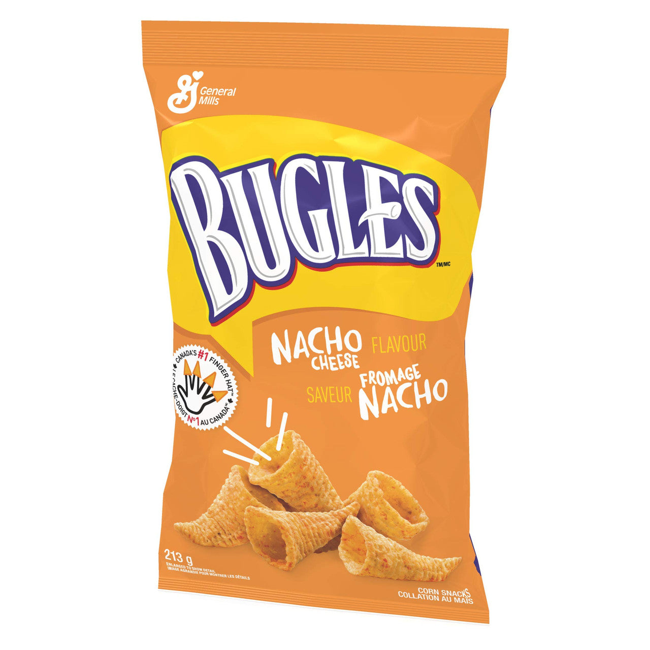 Bugles Nacho Cheese Corn Snacks 213g/7.5oz (4pk) {Imported from Canada}