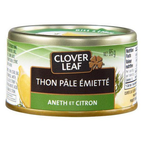 Clover Leaf Flaked Light Tuna, 85g/3 oz., Dill and Lemon {Imported from Canada}