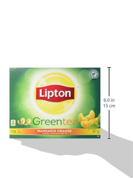 Lipton, Green Tea Orange Mandarin Tea, (72 Tea Bags) 87g, {Imported from Canada}