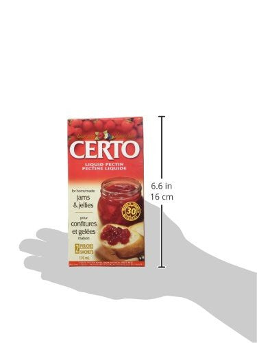 CERTO Pectin Liquid, 170ml/5.7oz., 24pk., {Imported from Canada}