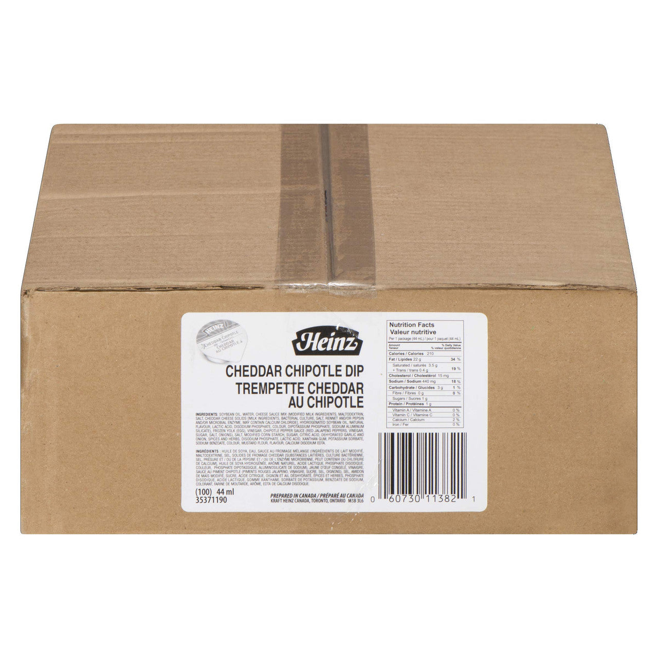 HEINZ Cheddar Chipotle Dip Cups, 44ml Cups, 100 Count, {Imported from Canada}