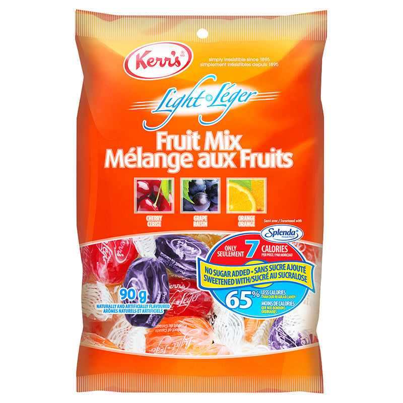 Kerr's Light Fruit Mix Candy, 90g/3.2oz, 12pk, {Imported from Canada}